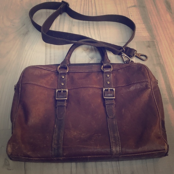 men's haskell leather briefcase